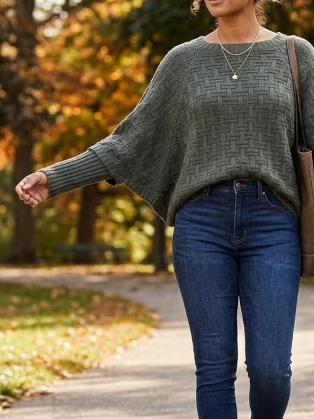 Shalimar Women's Knitted Gray Knit Batwing Sweater Poncho One Size